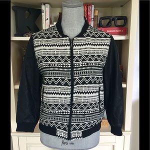 Blank NYC Leather Bomber Jacket